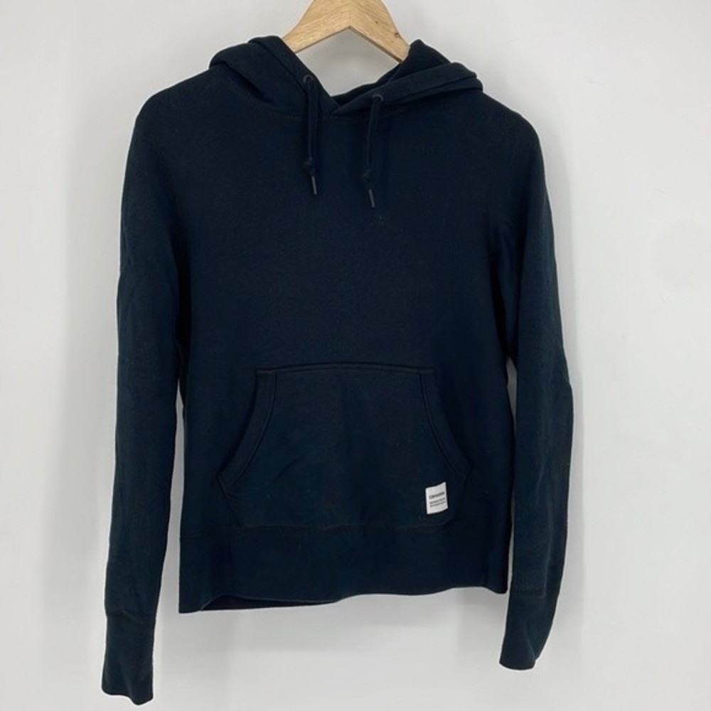 CONVERSE 90s pullover cotton hoodie kangaroo pockets black size SM men's